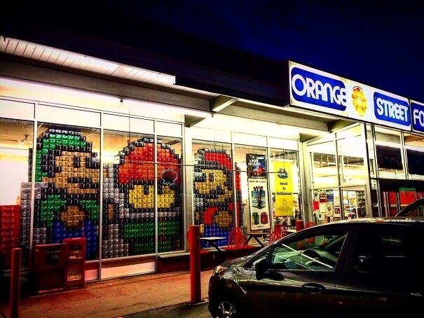 The Local Grocer Is Getting Creative Stacking The Soda Boxes