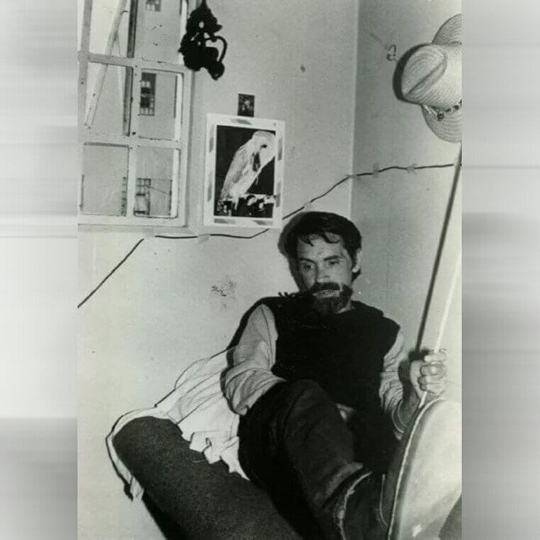 Charles Manson Sitting in His Cell in Jail