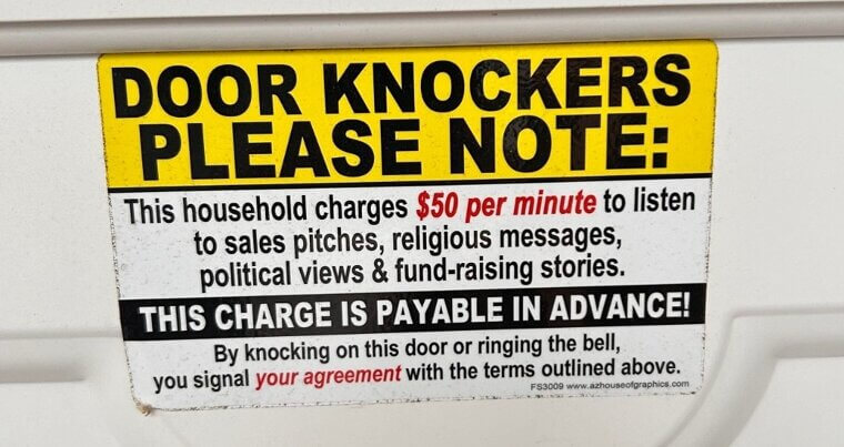 Terms and Conditions Before Knocking