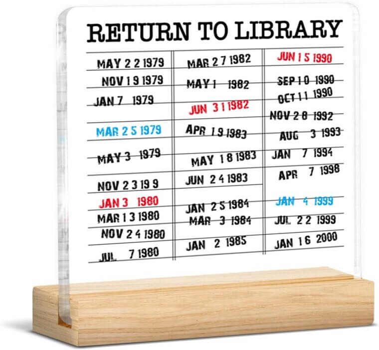 Library Card Desk Sign - Perfect Gift for Book Lovers! 