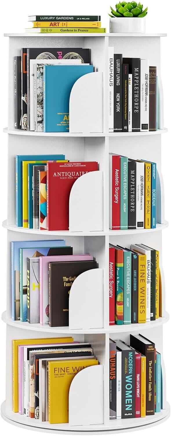 SpaceAid Rotating Bookshelf - Organize & Spin Your Books! - 30% Off!