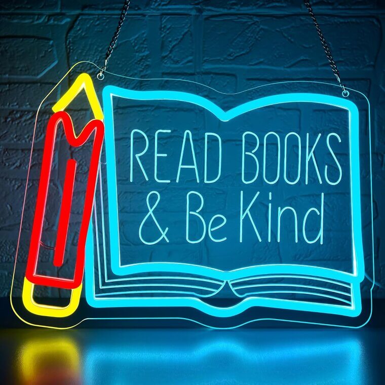 Read Books Neon Sign - Brighten Your Space with Literary Charm! 