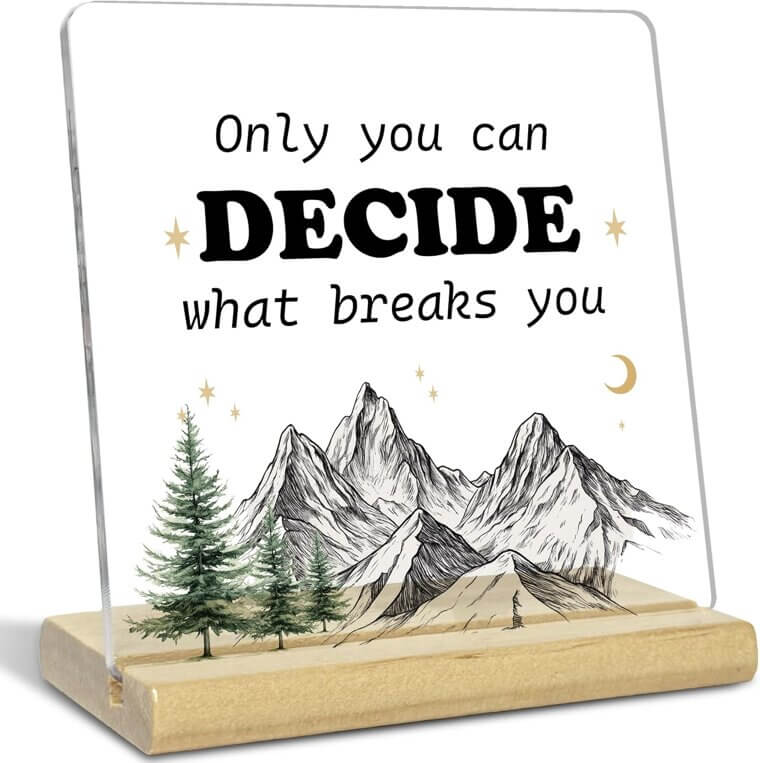 Acotar Gifts - Inspirational Acrylic Sign for Book Lovers 