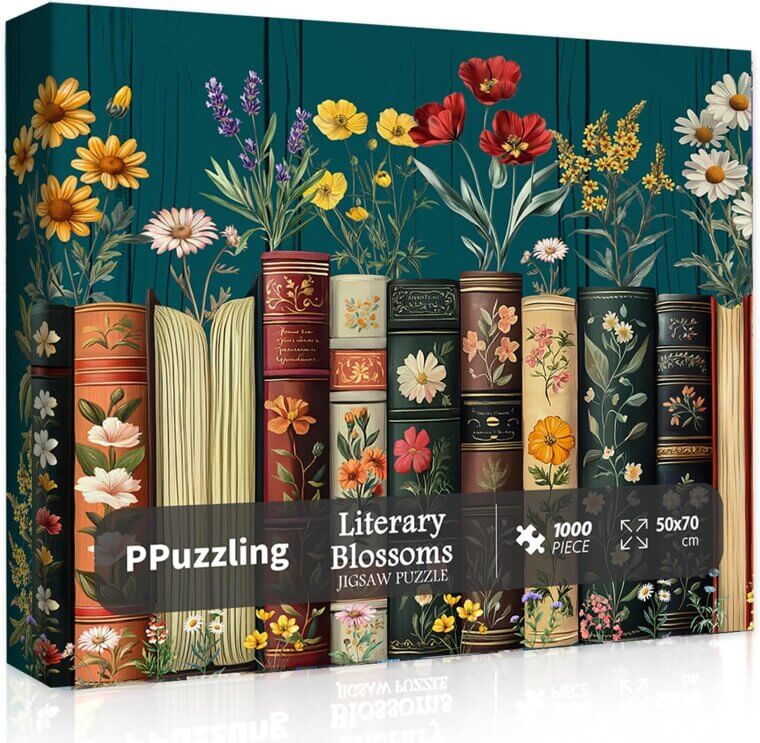 Wildflower Book Puzzle - A Botanical Delight for Book Lovers - Don’t Miss the 20% Discount!