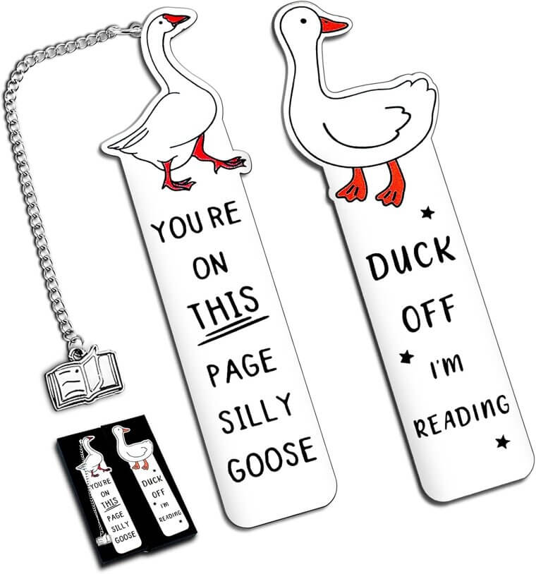 Funny Metal Bookmarks - Perfect Gift for Book Lovers! 