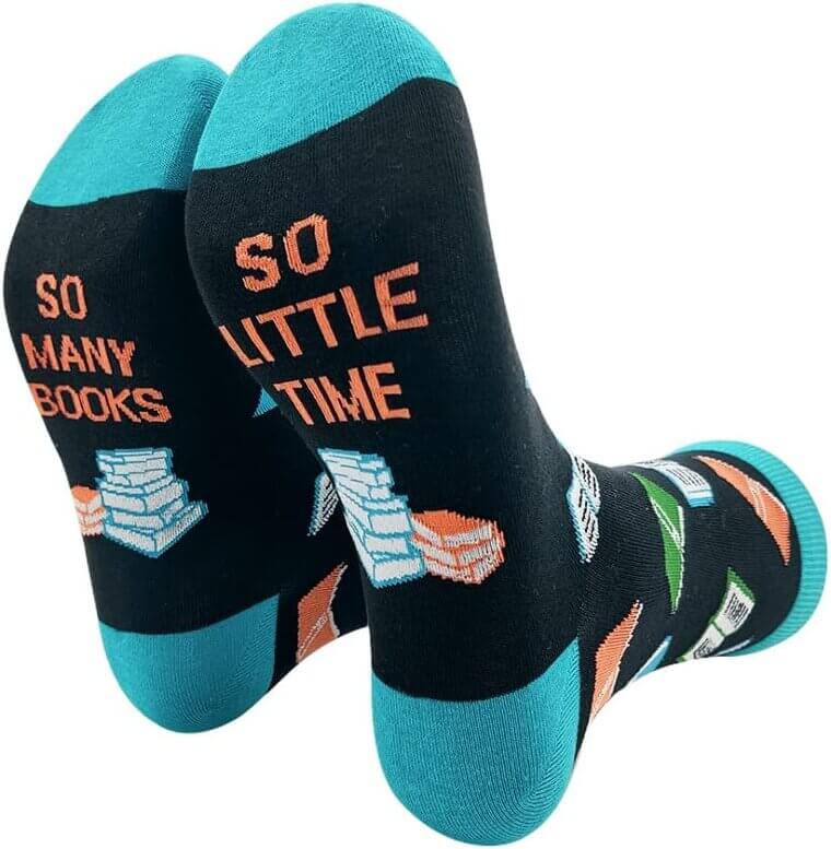 ZHANTUONE Book Lover Socks - Cozy, Fun Gift for Readers! 