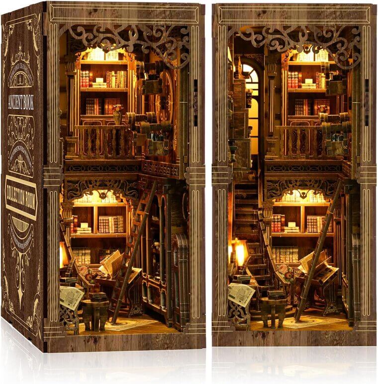 Book Nook Kit - Vintage Miniature Magic for Your Bookshelf - Enjoy 11% Off!
