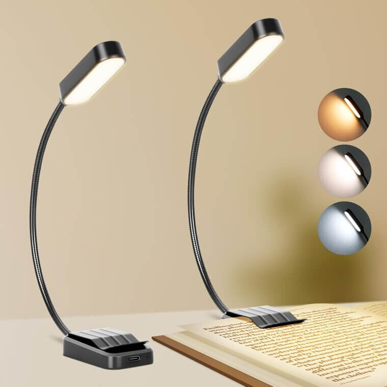 Book Light 2 Pack - Perfect for Nighttime Reading and Studying 