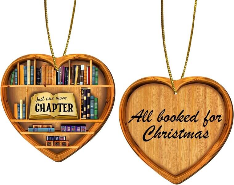 Book Lover Ornament - Perfect for Christmas Cheer 