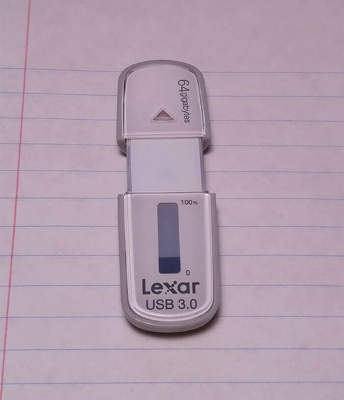A Flash Drive With A Capacity Meter