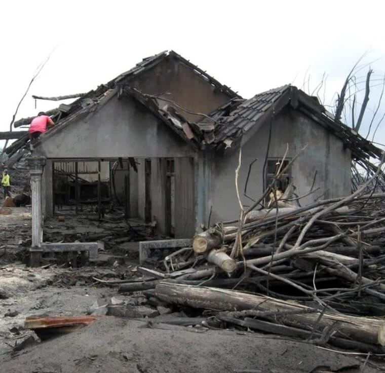 The Foothills of Mount Merapi in Indonesia