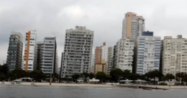Leaning Towers of Santos in Brazil