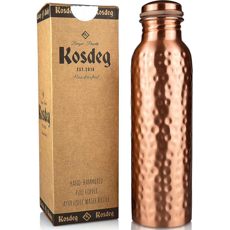 Copper Water Bottle - Hydrate in Style with Ayurvedic Benefits 