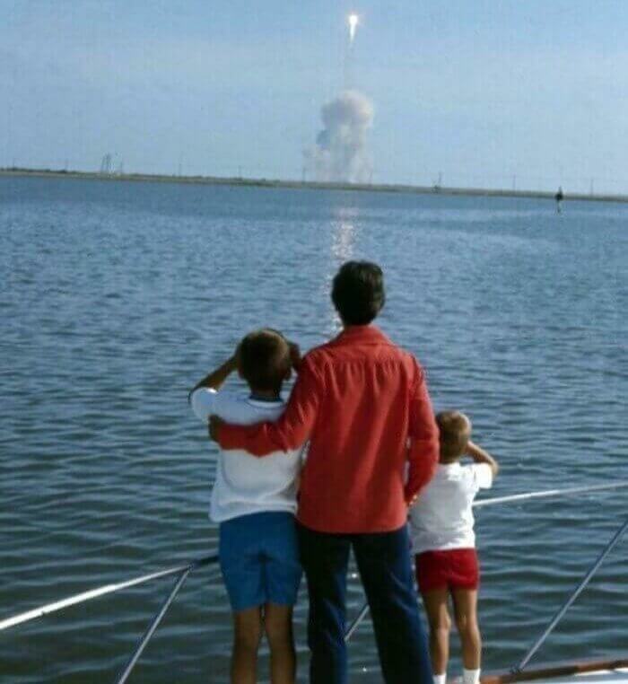 Neil Armstrong Blasts Off To The Moon While His Family Watches