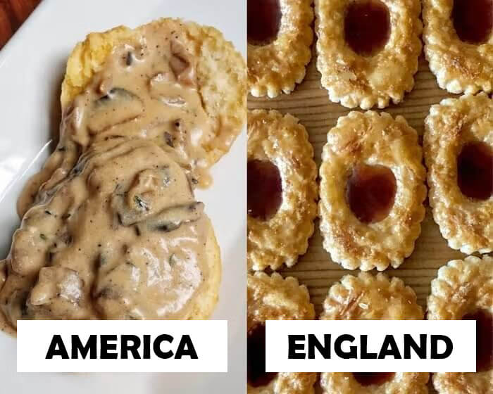 Galletas en Gran Bretaña y en EE.UU