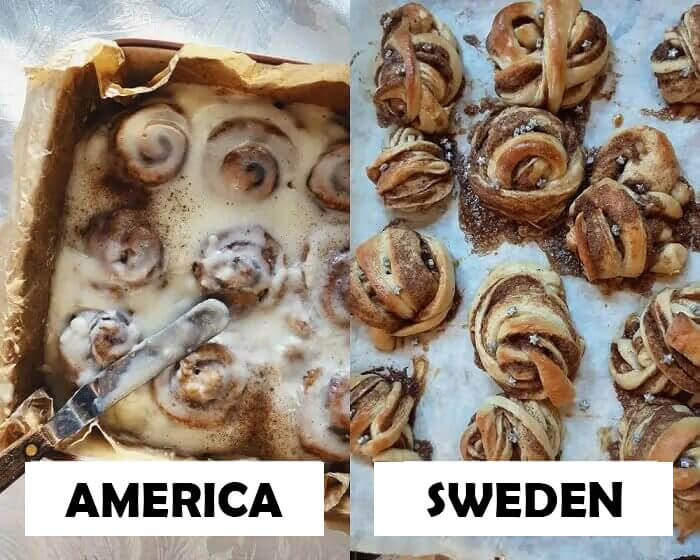En realidad, los rollos de canela vienen de Suecia