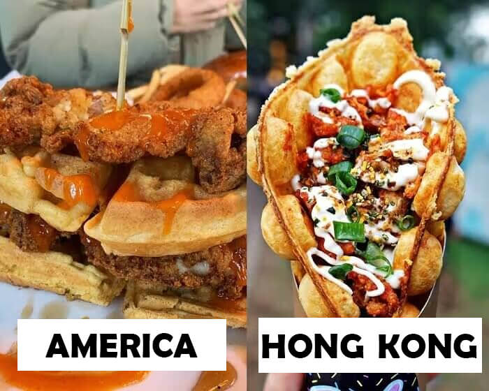 Gofres en EE.UU. frente a Hong Kong