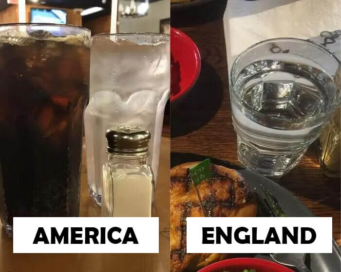 El hielo en los refrescos es una cosa americana