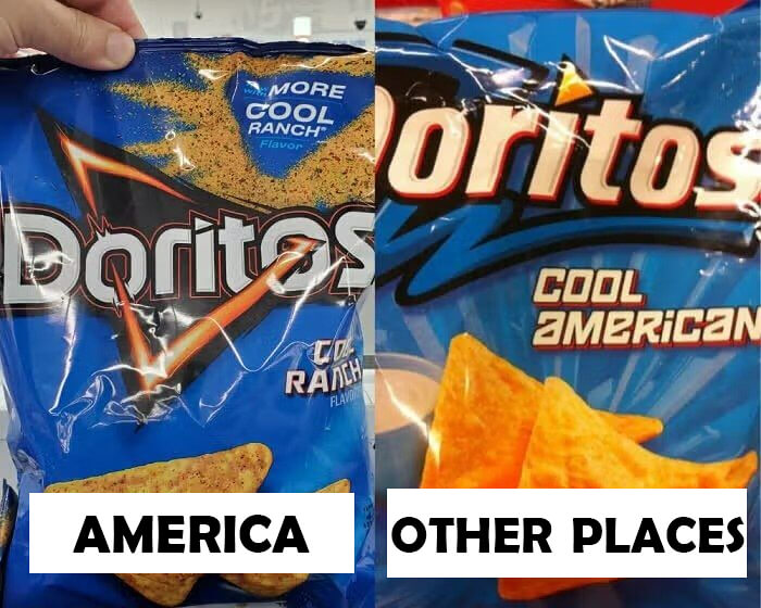 El sabor ranchero de Doritos se conoce como sabor "cool americano" en otros países
