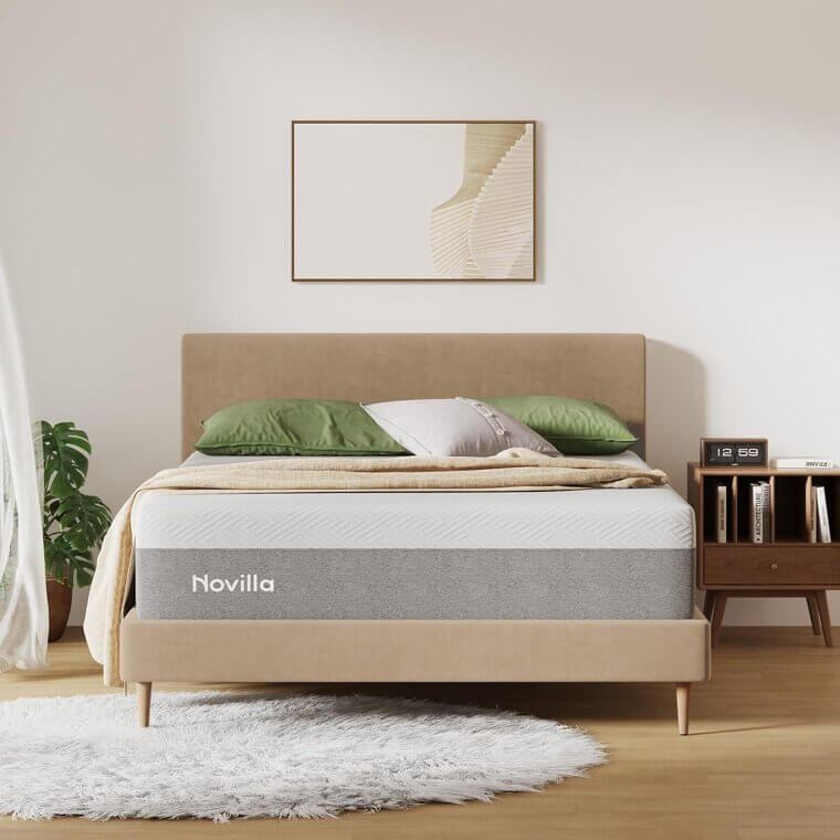Novilla Queen Mattress for Cool, Comfy Sleep - Medium Firm