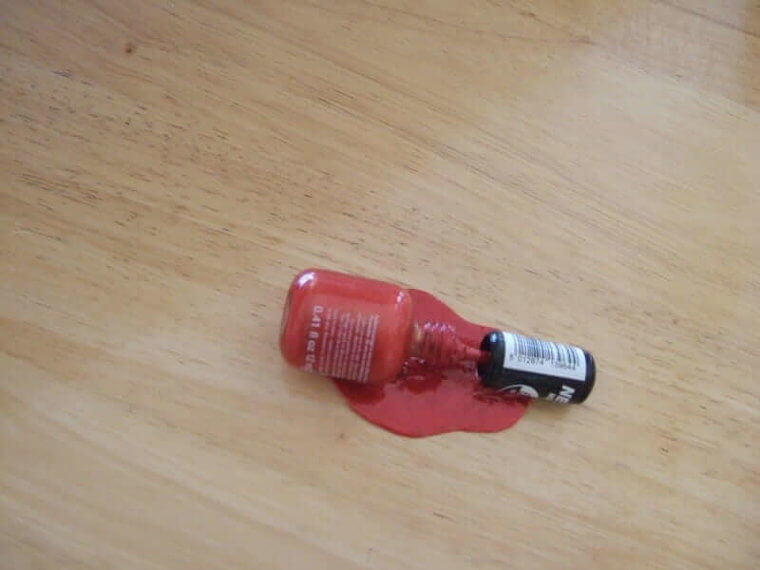 Clean Nail Polish Spills Fast