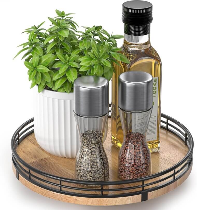 Oak Lazy Susan - Elevate Your Home with Farmhouse Charm - Now 15% Off!