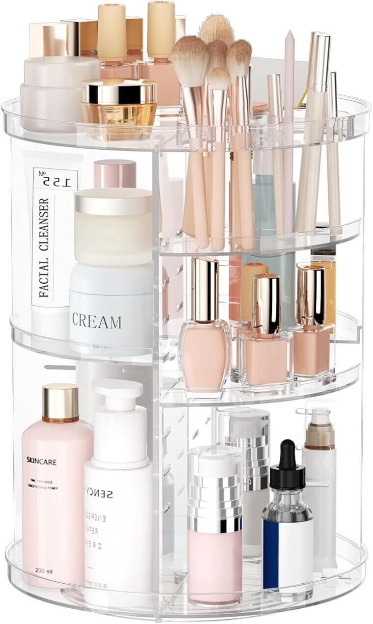 Rotating Makeup Organizer - Perfect for Your Vanity - Now 29% Off!