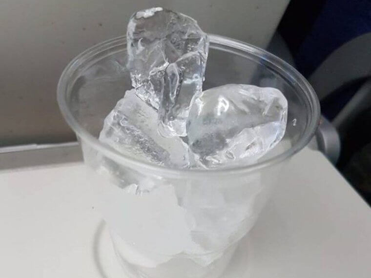 Say No to Ice on the Plane, It May Not Be the Cleanest
