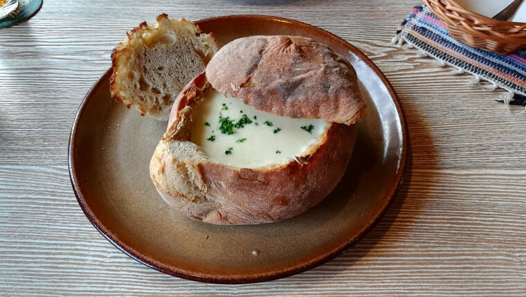 Cream-Based Soups in Bread Bowls