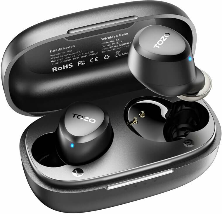 TOZO A1 Earbuds - Light, Waterproof, Premium Sound - Now 30% Off!