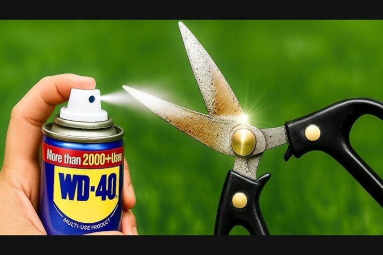 Polish Scissors With WD-40