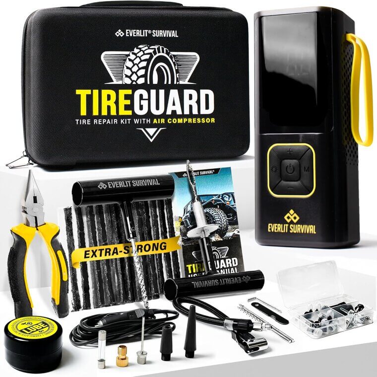 EVERLIT Tire Repair Kit - Fast, Portable Solution for Any Roadside Emergency 