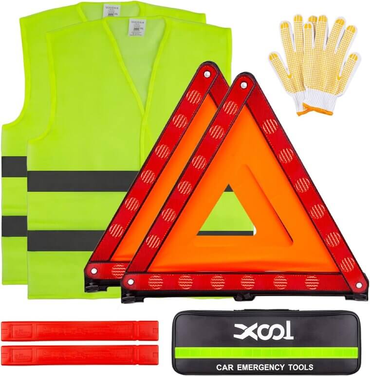 XOOL Triangle Safety Kit for Roadside Peace of Mind 