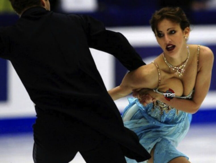 Telegraph Sport on X: Nip slip figure skater Gabriella Papadakis