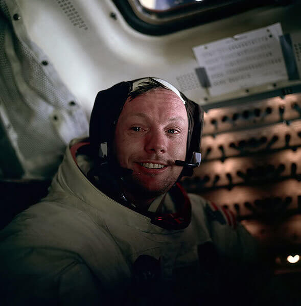 Neil Armstrong's Face Just After The Moon Landing