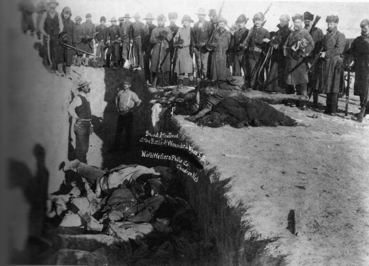 This Is The Wounded Knee Massacre of 300 Indians in 1890