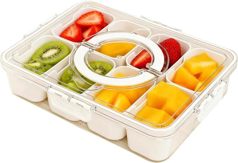 Snackbox Organizer Mit Fächern Für Familien - Praktisch Und Tragbar 