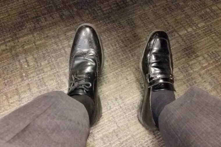 Nothing Says Monday More Than Wearing Two Different Shoes