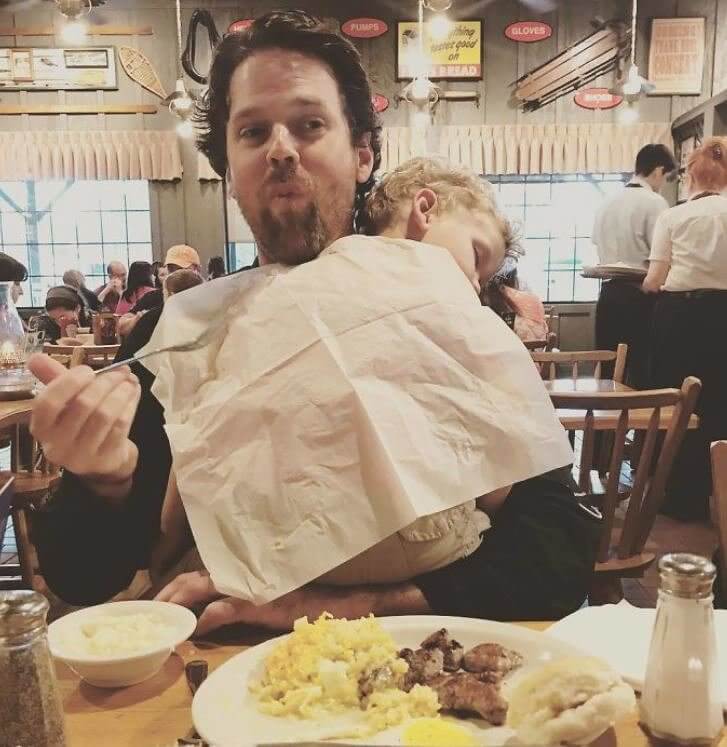 Let Your Child Sleep While Eating Dinner