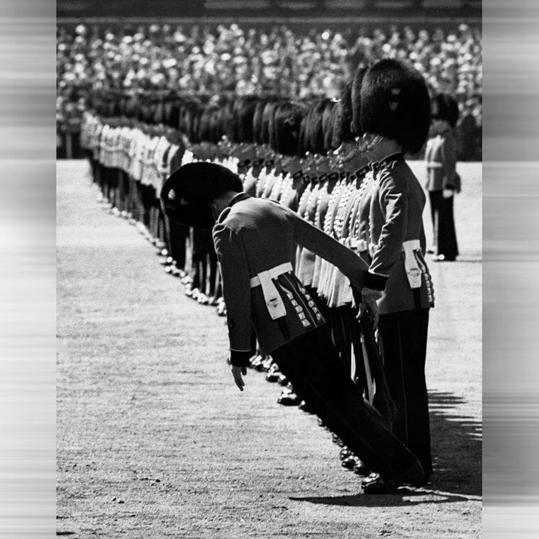 A Member Of The Queen's Guard Fainting