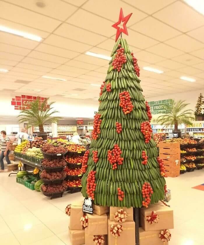 Un Arbre De Noël Brésilien En Concombre