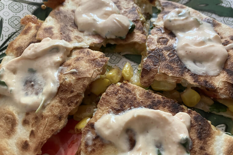 Mexican Street Corn Quesadillas