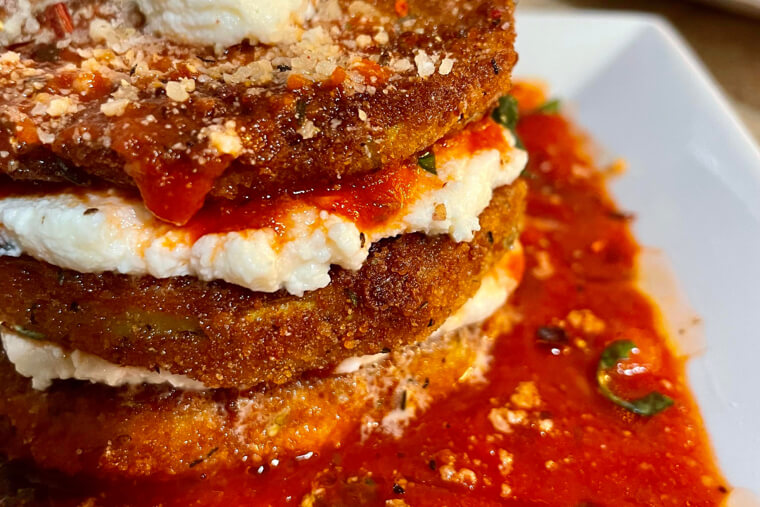 Eggplant Parmesan Stacks