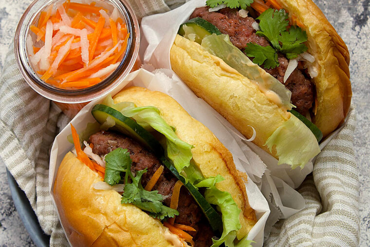 Banh Mi Beef Burgers