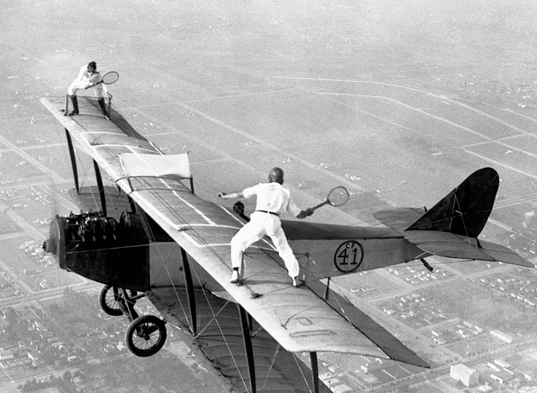 Taking Tennis to New Heights by Playing on a Plane