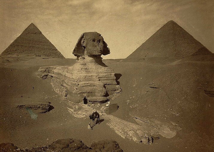 The Great Sphinx of Giza in the 1860s