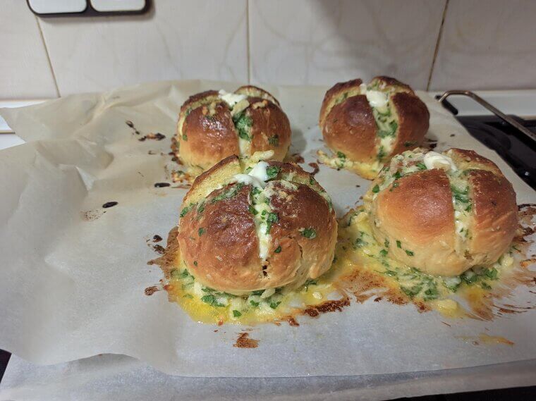 White Rolls and Garlic Breads