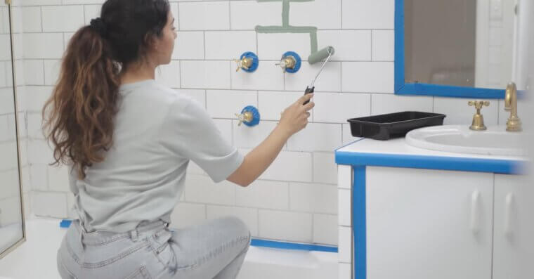 Overpainting Old Tiles