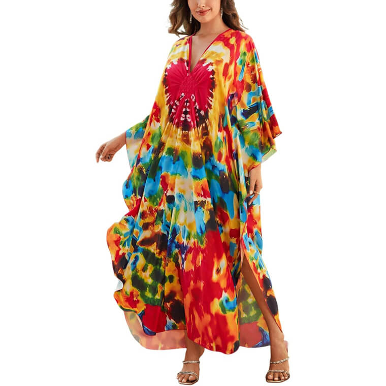 Kaftan Dresses for Women Plus Size Batwing Sleeve Caftans