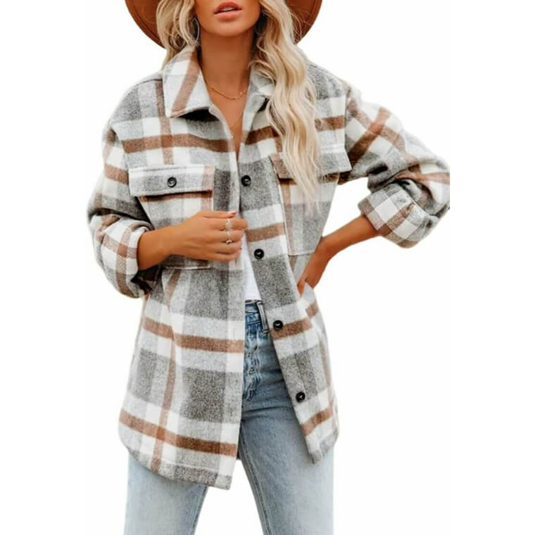 Stylish Plaid Shacket for Women - Enjoy 20% Off!